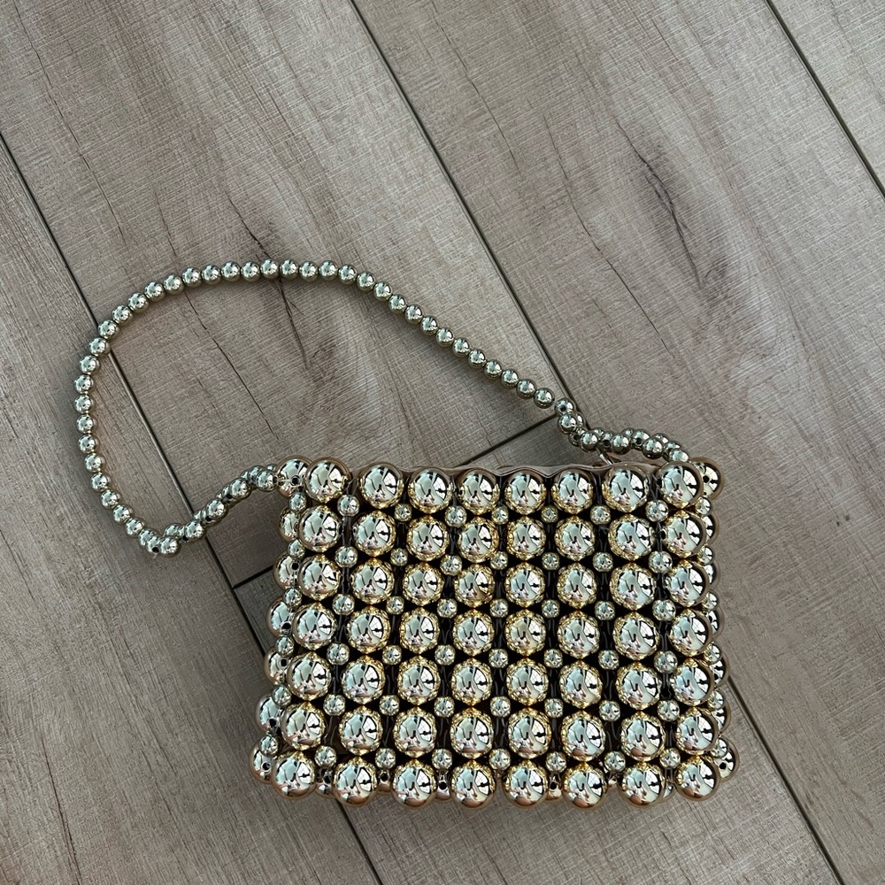 H&M gold bead bag